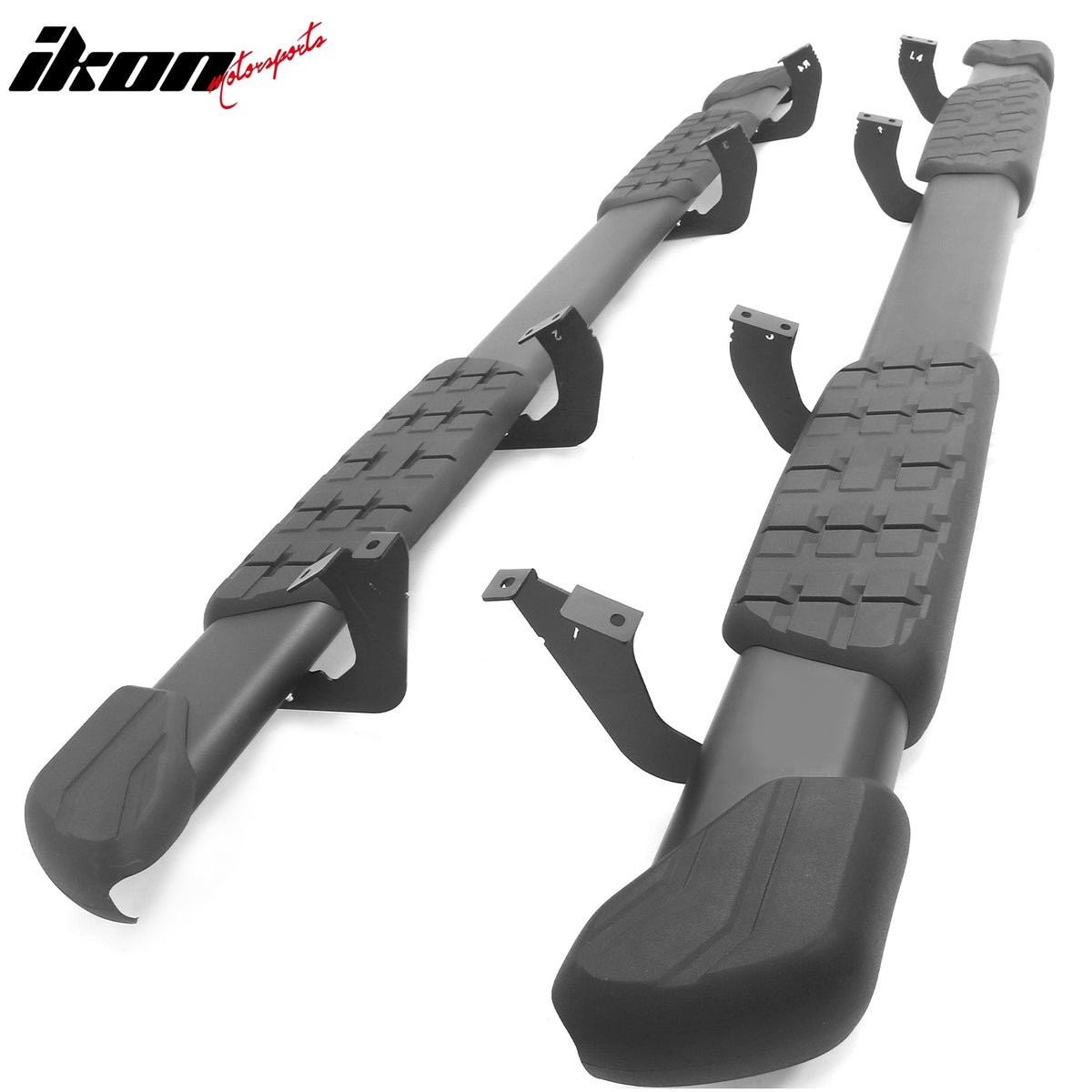 2007-2021 Toyota Tundra CrewMax Cab 5" Oval Running Boards Side Step Nerf Bars OE Style PP Step Pad Aluminum Black