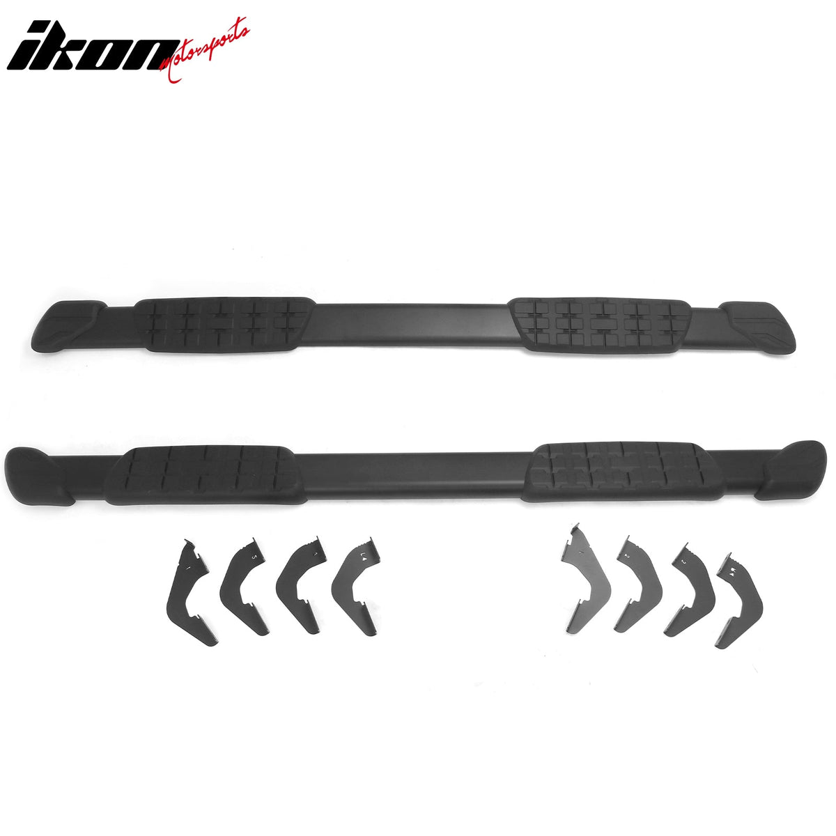 2007-2021 Toyota Tundra CrewMax Cab 5" Oval Running Boards Side Step Nerf Bars OE Style PP Step Pad Aluminum Black