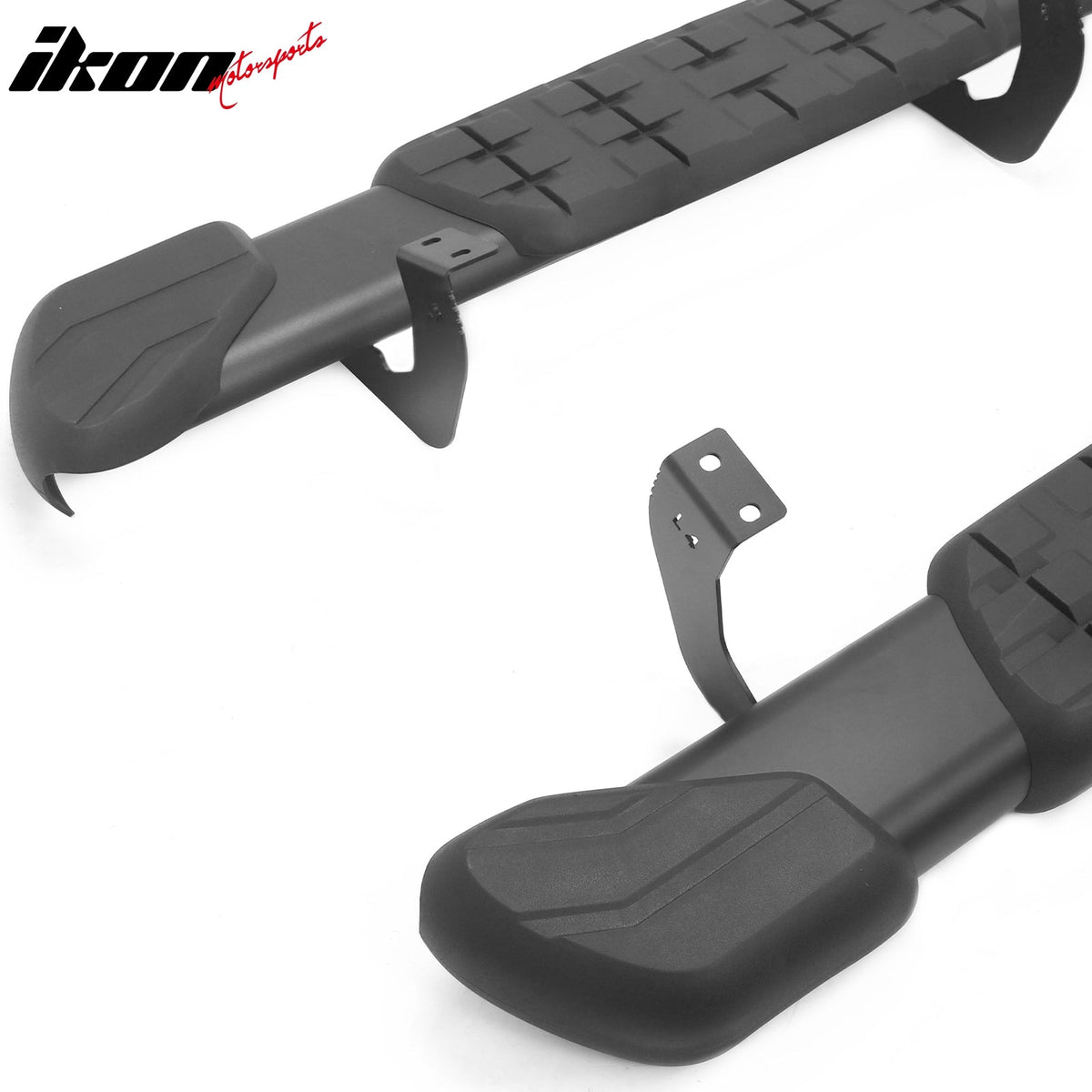2007-2021 Toyota Tundra CrewMax Cab 5" Oval Running Boards Side Step Nerf Bars OE Style PP Step Pad Aluminum Black