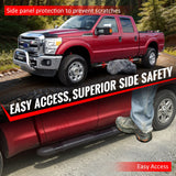 2007-2021 Toyota Tundra Double Cab (Extended Cab) 5" Oval Running Boards Side Step Nerf Bars OE Style PP Step Pad Aluminum Black