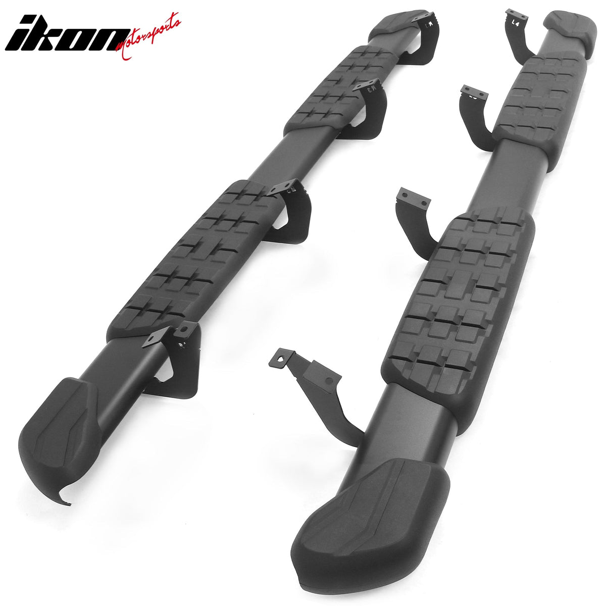 2007-2021 Toyota Tundra Double Cab (Extended Cab) 5" Oval Running Boards Side Step Nerf Bars OE Style PP Step Pad Aluminum Black