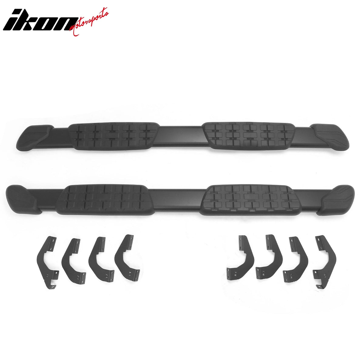 2007-2021 Toyota Tundra Double Cab (Extended Cab) 5" Oval Running Boards Side Step Nerf Bars OE Style PP Step Pad Aluminum Black