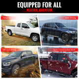 2004-2014 Ford F-150 F150 SuperCrew Cab (Crew Cab) 6" Rectangular Running Boards Side Step Nerf Bars OE Style PP Step Pad Stainless Steel Black Silver