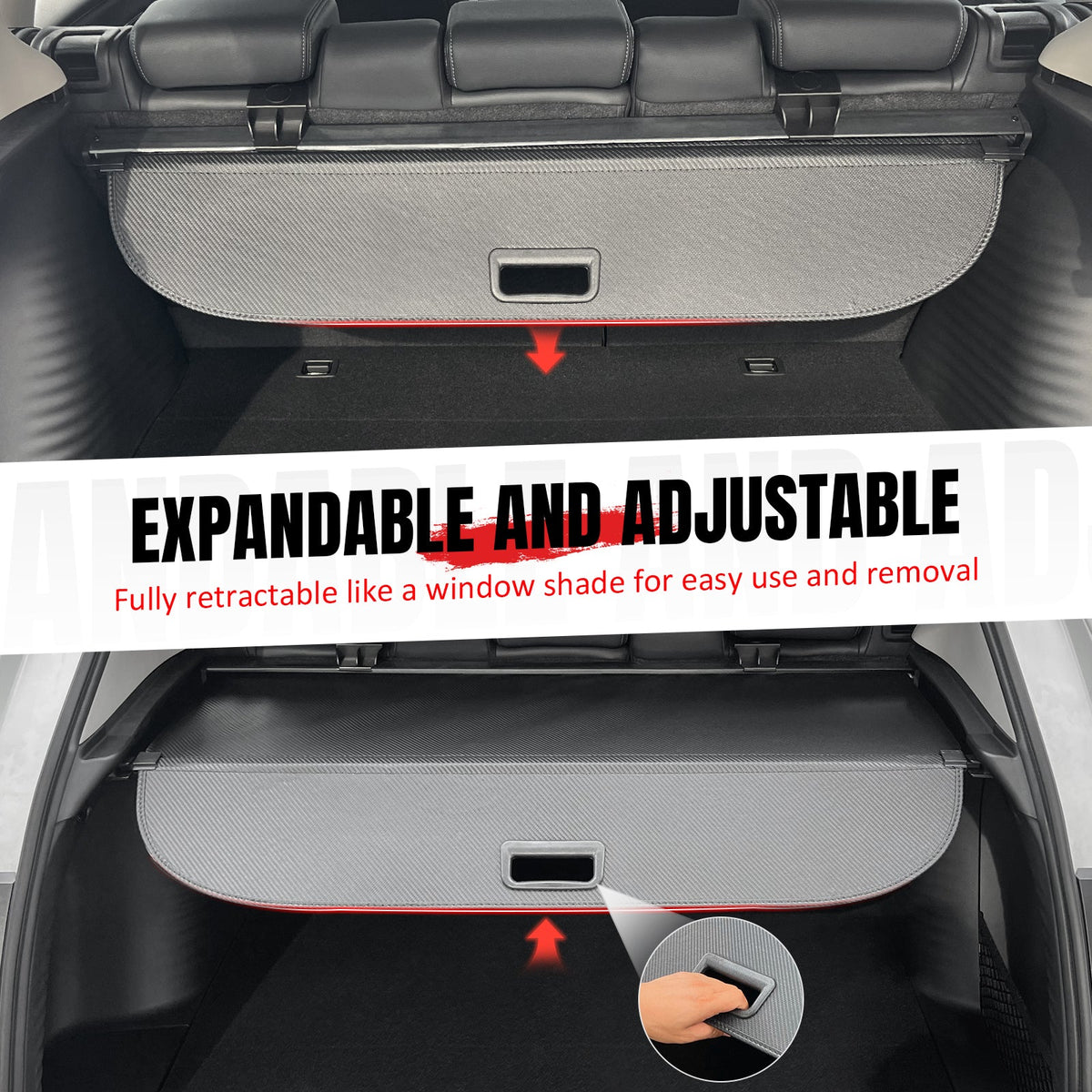 Retractable Rear Cargo Cover Shade for Mazda CX-5 2026 Carbon Fiber Style