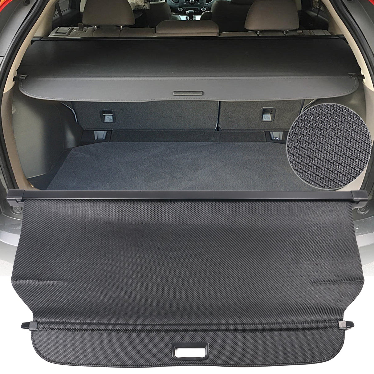 2012-2016 Honda CR-V OE Rear Luggage Cargo Cover Vinly Aluminum Rod