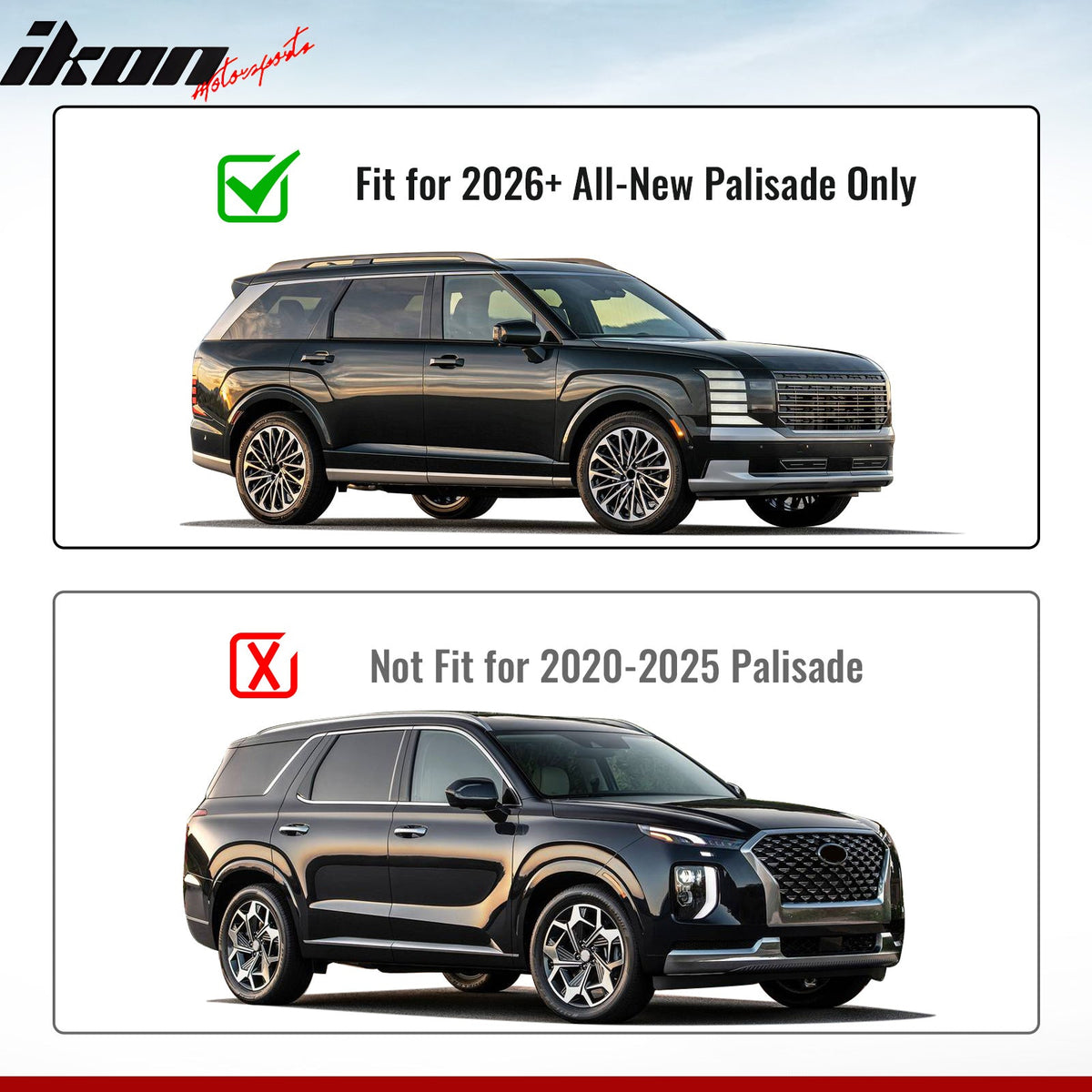 Rear Cargo Cover Shade for Hyundai Palisade 2026 Leather Style Black Trunk Luggage Shield PVC& Aluminum Rod