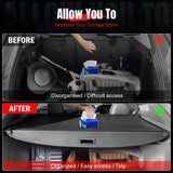 Rear Cargo Cover Shade for Hyundai Palisade 2026 Leather Style Black Trunk Luggage Shield PVC& Aluminum Rod