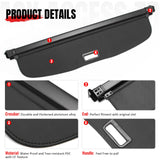 Retractable Rear Cargo Cover Shade for Mazda CX-5 2026 Carbon Fiber Style