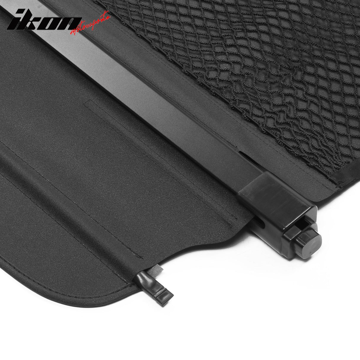 2016-2019 Smart EQ Fortwo 2DR Black Rear Cargo Cover PVC Aluminum Rod