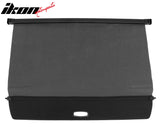 2022-2024 Rivian R1S Black Retractable Rear Trunk Cargo Cover Canvas