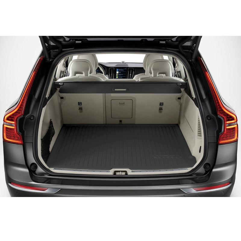 Rear Trunk Cargo Cover for Volvo XC60 2018-2026 Black PVC Aluminum Rod