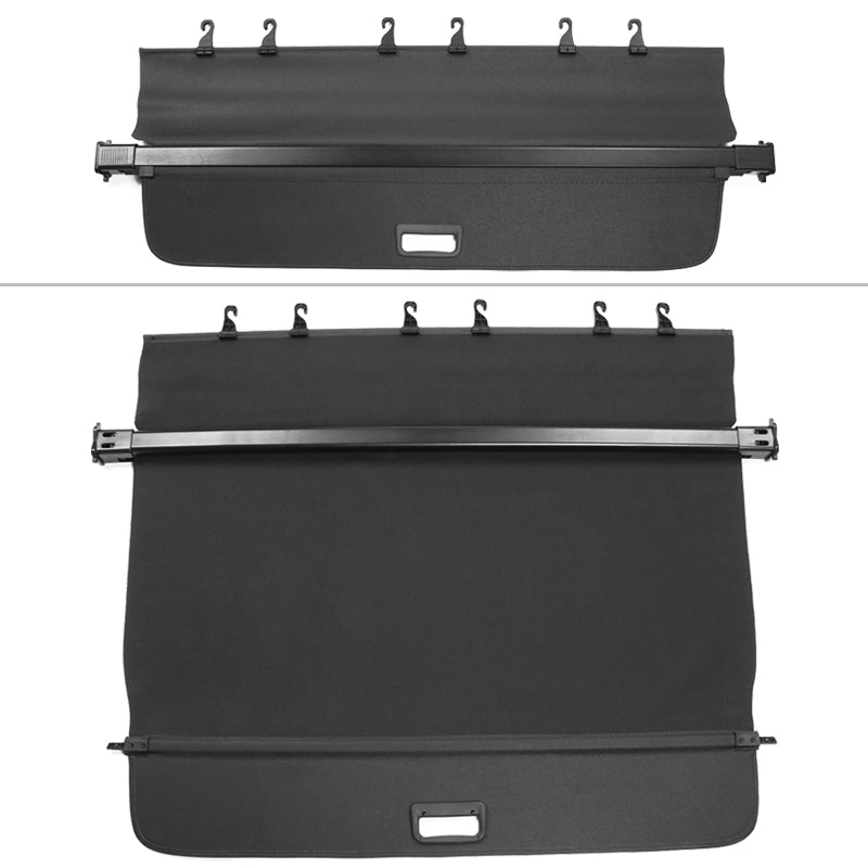 Rear Trunk Cargo Cover for Volvo XC60 2018-2026 Black PVC Aluminum Rod