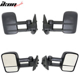 2007-2014 Silverado GMC Sierra Side Towing Mirrors Manual Non-Heated