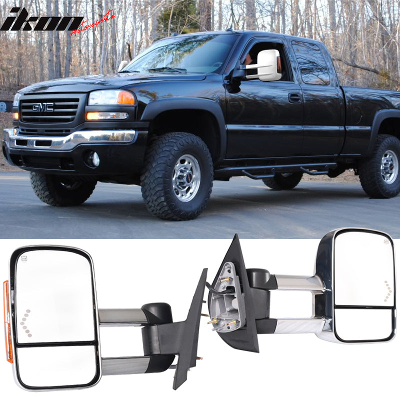 2007-2014Â Silverado Tow Mirrors Power Heated Signal Arrow Light 2PC