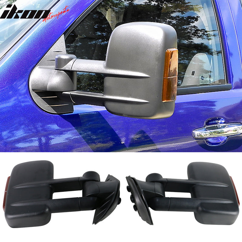 2007-2014Â Silverado Sierra Tow Mirrors Power Heated Signal Light Set
