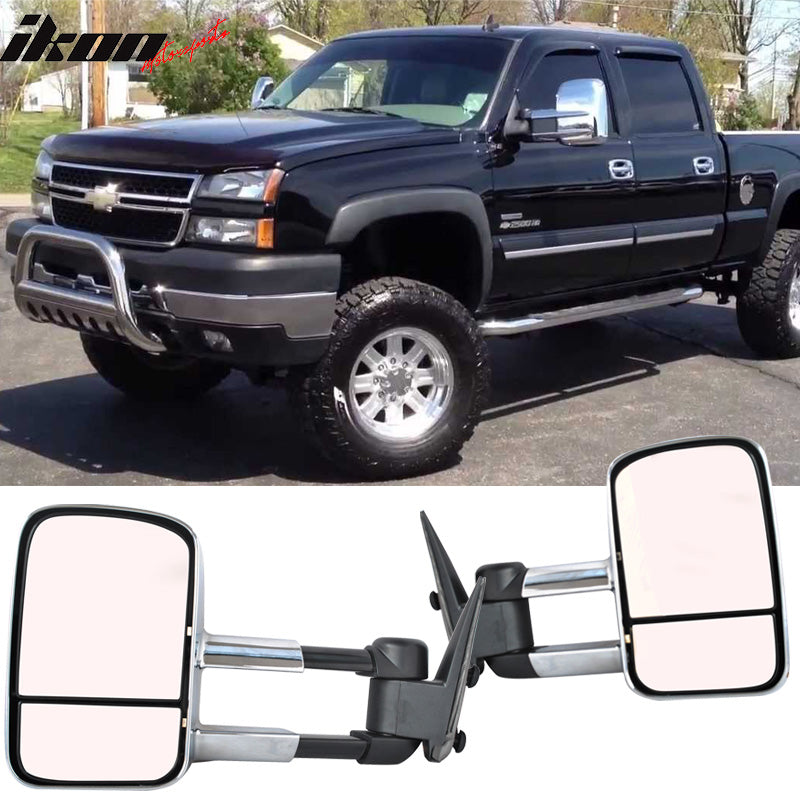 1999-2007Â Silverado Sierra Rear View Towing Mirror Manual Housing