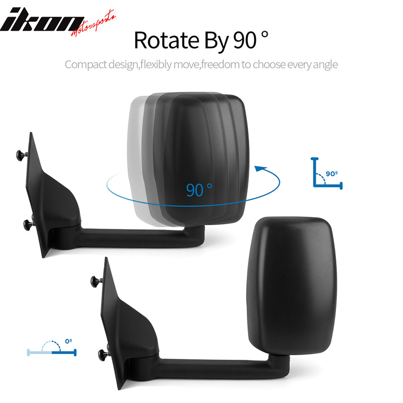 2003-2017Â Chevy Express GMC Savana Side View Tow Mirrors Textured