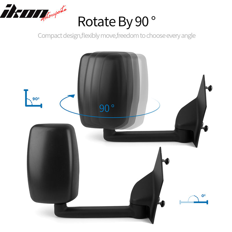 2003-2017Â Chevy Express GMC Savana Side View Towing Mirror Textured