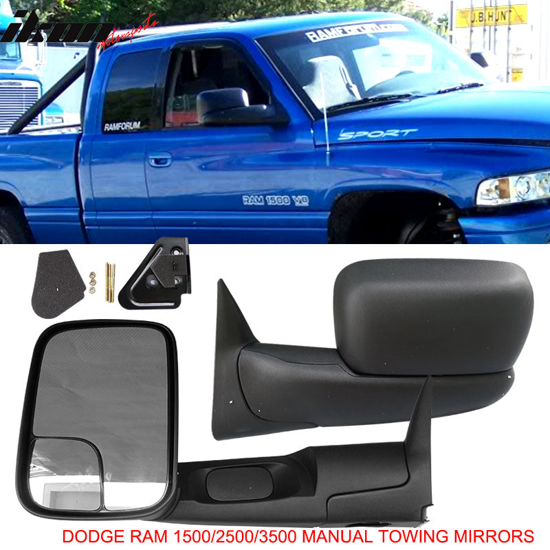 1994-2001Â Dodge Ram 1500 1994-2002 2500 3500 Towing Mirrors &Bracket