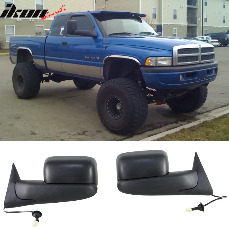 1998-2001Â Ram 1500 2500 3500 Side View Tow Mirrors Power Heated 2PC