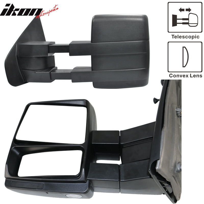 2004-2014Â F150 Side View Towing Mirrors Manual Non Heated Unpainted