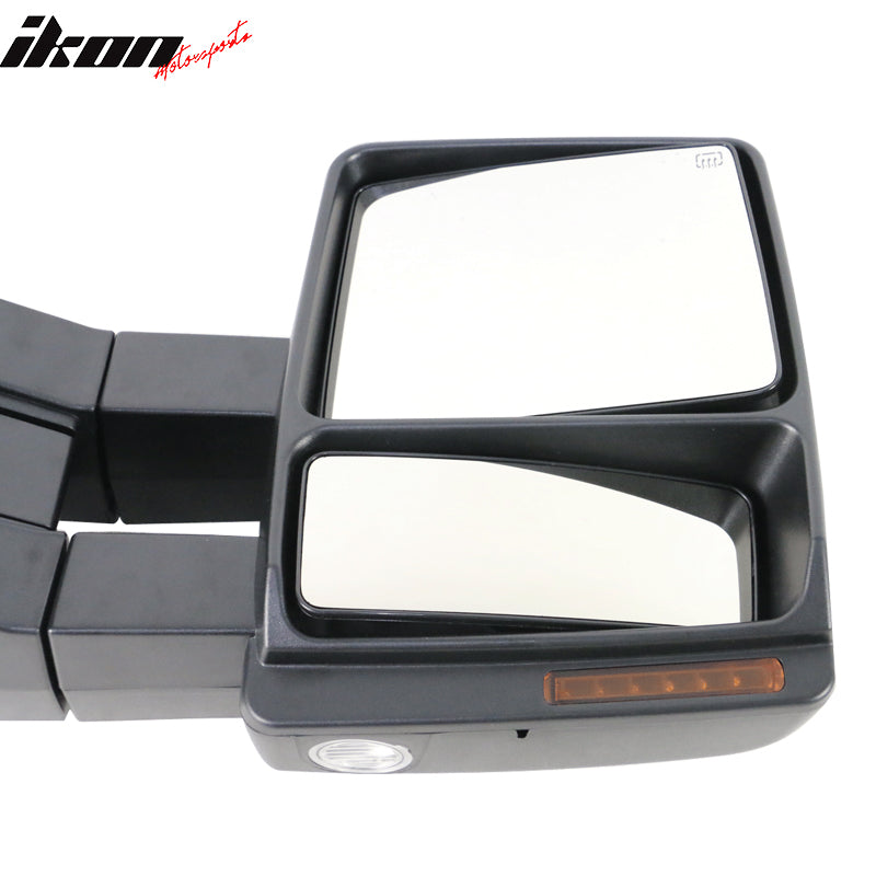 2007-2014Â F150 Tow Mirrors Power Heated Turn Signal Puddle Light 2PC