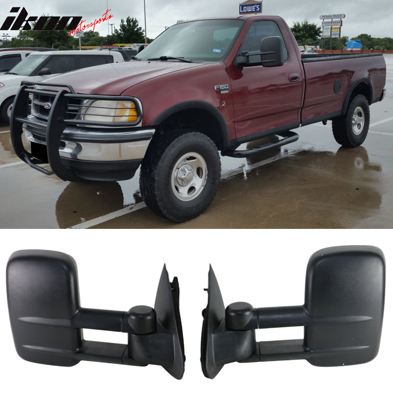 1997-2004 Ford F150 F250 Side Towing Tow Mirrors Manual Non-Heated