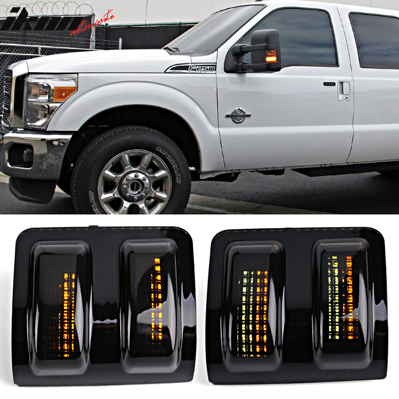 2008-2016Â Ford F250 F350 F450 F550 Towing Mirrors Side LED Lights