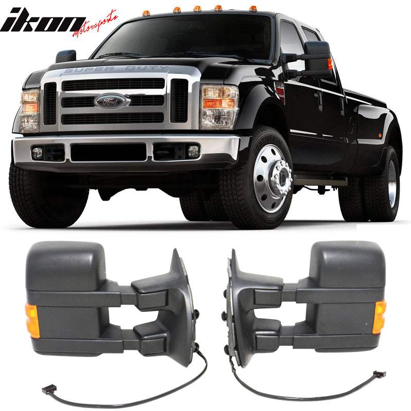 2008-2015Â F250 Towing Tow Mirrors Power Heated Signal Arrow Light