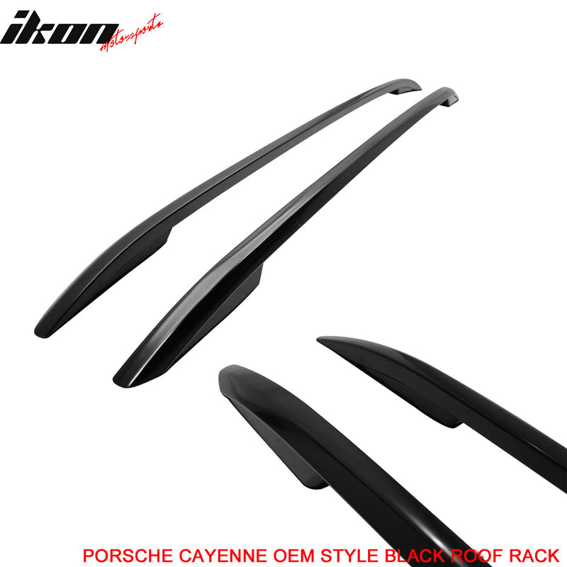 2011-2016 Porsche Cayenne OE Style Black Roof Rack Cross Bar Aluminum
