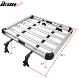 Universal Silver Roof Rack Luggage Carrier W/ Cross Bar Aluminum