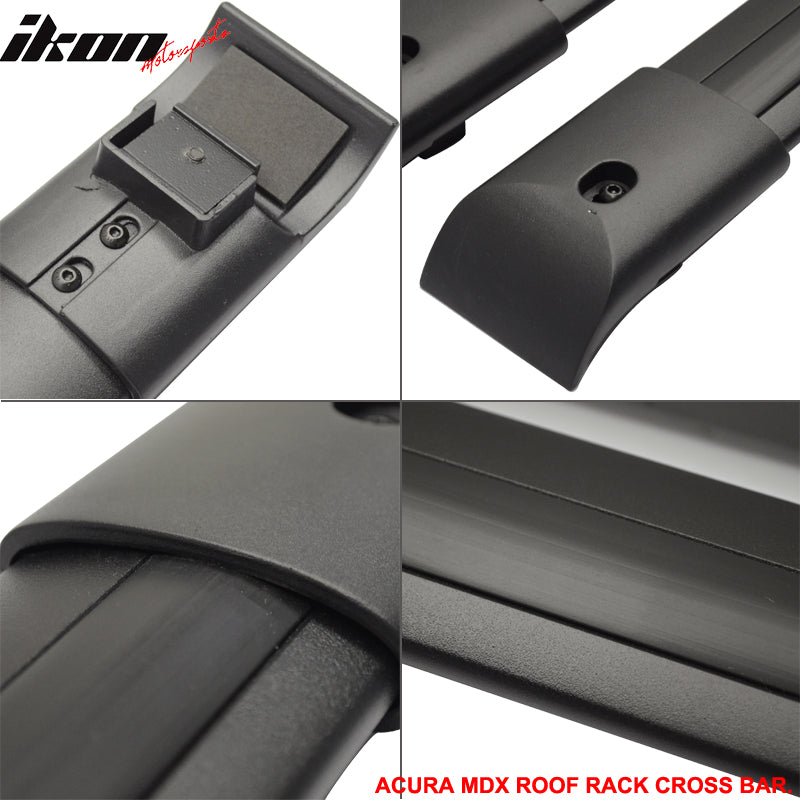 2007-2012 Acura MDX SUV Sport OE Black Cross Bar Roof Rack Aluminum