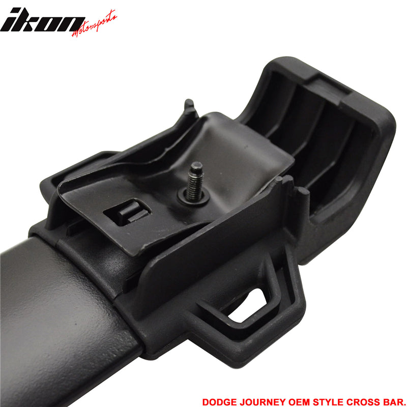 2009-2020 Dodge Journey OE Black Cross Bar Roof Rack Aluminum ABS