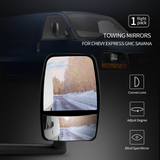 2003-2017Â Chevy Express GMC Savana Side View Towing Mirror Textured