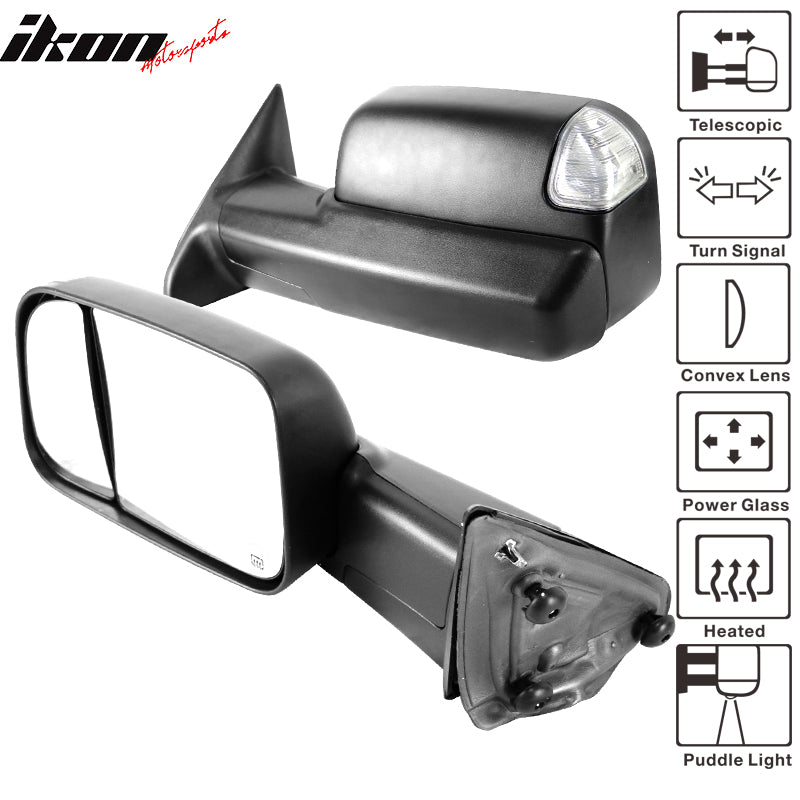 2009-2012Â Ram Telescoping Heatedddle Light Signals Tow Mirror