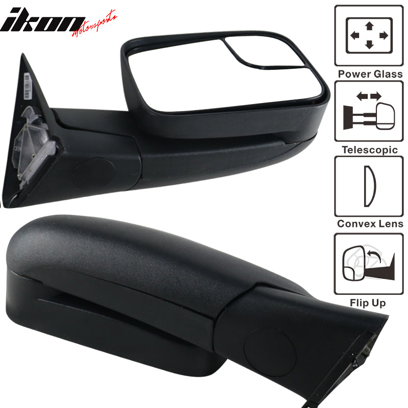1994-2002Â Ram 1500 2500 3500 Towing Side View Tow Mirrors Power 2PC