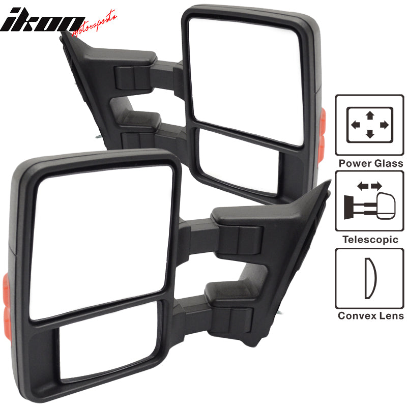 1999-2007Â F250 Side View Towing Mirror Power Dual Arm Pair Non Heated