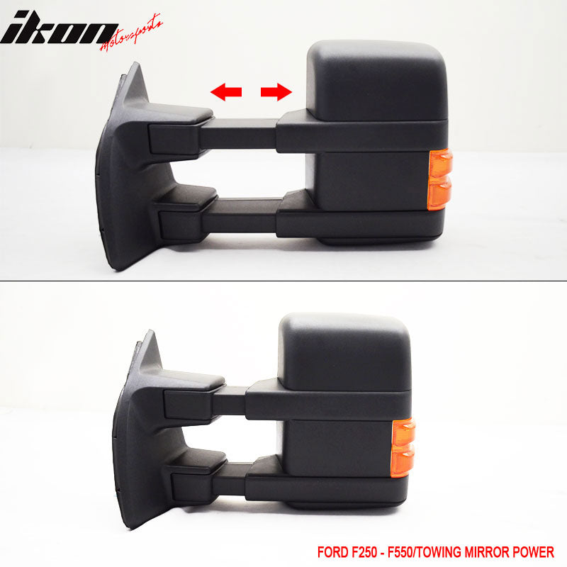 2003-2007Â Ford F250 Side View Tow Mirrors Ext Power Heated Turn Light