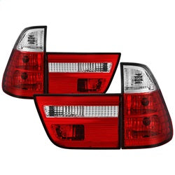 Spyder BMW X5 00-06 4 pc. Euro Style Tail Lights Red/Clear