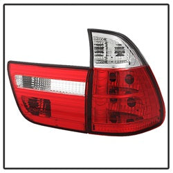 Spyder BMW X5 00-06 4 pc. Euro Style Tail Lights Red/Clear