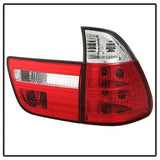 Spyder BMW X5 00-06 4 pc. Euro Style Tail Lights Red/Clear