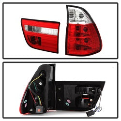 Spyder BMW X5 00-06 4 pc. Euro Style Tail Lights Red/Clear