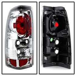 Spyder Chevy Silverado 1500/2500 99-02 (Not Fit Stepside) / GMC Sierra 1500/2500/3500 99-06 and 2007 Sierra ClassicEuro Style Tail Lights - Chrome