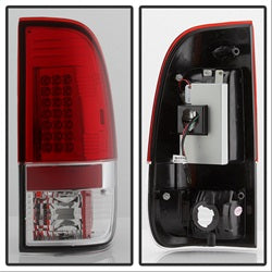 Spyder Ford F-150/F-250 Super Duty/F-350 Super Duty/F-450 Super Duty 97-03 Red/Clear LED Tail Lights