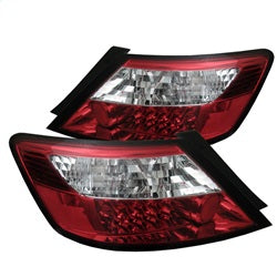 Spyder Honda Civic 06-08 Red/Clear LED Tail Lights