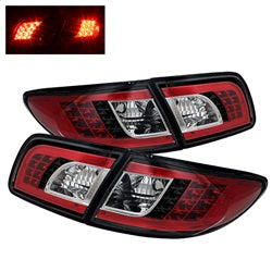 Spyder Mazda 6 03-08 w/Red Lens LED Tail Lights Black