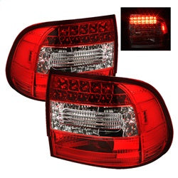 Spyder Porsche Cayenne 03-06 Red/Clear LED Tail Lights