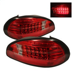Spyder Pontiac Grand Prix 97-03 Red/Clear LED Tail Lights