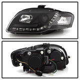 Spyder Signature Audi A4/A4 Quattro 06-08 Halogen Model Only DRL LED Projector Headlights Not Compatible With Xenon/HID Model Black