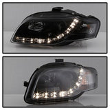 Spyder Signature Audi A4/A4 Quattro 06-08 Halogen Model Only DRL LED Projector Headlights Not Compatible With Xenon/HID Model Black